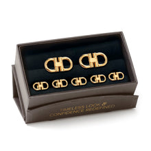 Load image into Gallery viewer, Horse Bit Gold Stainless Steel 5-Stud Set