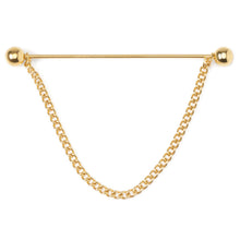 Load image into Gallery viewer, Stainless Steel Gold Chain Collar Bar