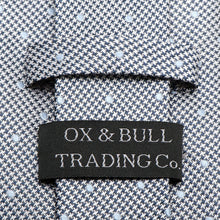 Load image into Gallery viewer, Dotted Herringbone Gray Silk Tie