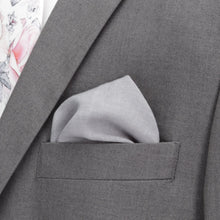 Load image into Gallery viewer, Gray Linen Pocket Square