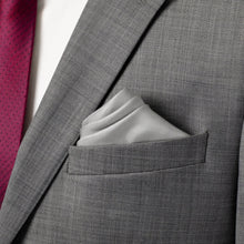 Load image into Gallery viewer, Gray Silk Pocket Square