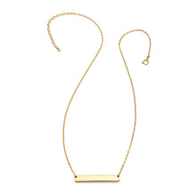 Load image into Gallery viewer, Stainless Steel Gold Engravable Bar Pendant Women's Necklace