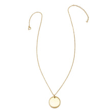 Load image into Gallery viewer, Stainless Steel Gold Engravable Round Rope Edge Pendant Women's Box Chain Necklace