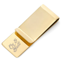 Load image into Gallery viewer, Stainless Steel Gold Engravable Money Clip