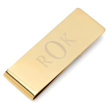 Load image into Gallery viewer, Stainless Steel Gold Engravable Money Clip