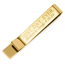 Load image into Gallery viewer, Best Day Ever Gold Engravable Tie Bar