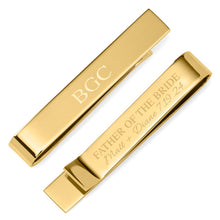 Load image into Gallery viewer, Wedding Party Gold Engravable Tie Bar