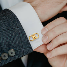 Load image into Gallery viewer, Horse Bit Gold Stainless Steel Cufflinks