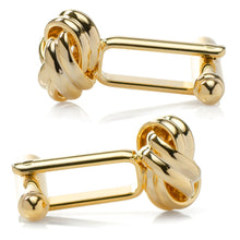Load image into Gallery viewer, Gold Knot Cufflinks