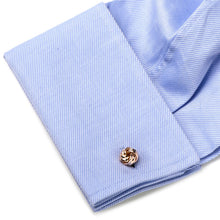 Load image into Gallery viewer, Rose Gold Knot Cufflinks