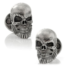 Load image into Gallery viewer, Stainless Steel Mustache Skull Cufflinks