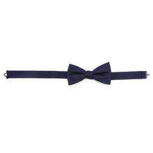 Load image into Gallery viewer, Navy Silk Bow Tie