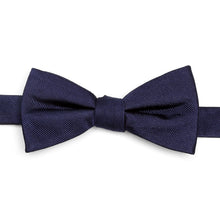 Load image into Gallery viewer, Navy Silk Bow Tie