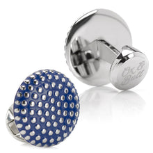 Load image into Gallery viewer, Navy Circle Dot Texture Cufflinks