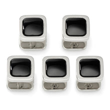 Load image into Gallery viewer, Onyx Cushion Stainless Steel 5-Studs