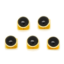 Load image into Gallery viewer, Gold and Onyx 5-Stud Set