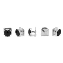 Load image into Gallery viewer, Silver and Onyx 5-Stud Set