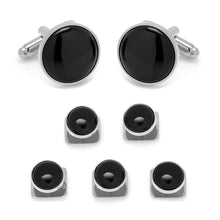 Load image into Gallery viewer, Silver and Onyx 5-Stud Set