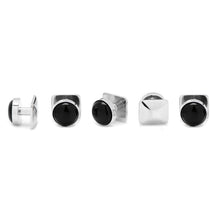 Load image into Gallery viewer, Silver and Onyx 5-Studs