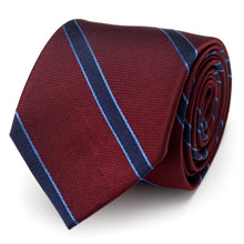 Load image into Gallery viewer, The Phillip Tie (Burgundy Stripe Men's Tie)
