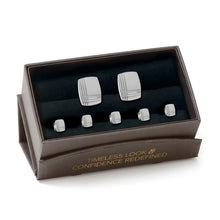 Load image into Gallery viewer, Stainless Steel Tartan Plaid 5-Stud Set