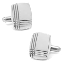 Load image into Gallery viewer, Stainless Steel Tartan Plaid Cufflinks