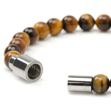 Load image into Gallery viewer, Tigers Eye Beaded Bracelet with Magnetic Closure