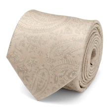 Load image into Gallery viewer, Champagne Paisley Men's Tie