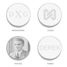 Load image into Gallery viewer, Stainless Steel Engravable Classic Round Cufflinks