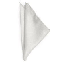 Load image into Gallery viewer, Soft Floral Gray Silk Men's Pocket Square