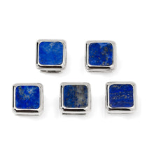 Load image into Gallery viewer, Sterling Silver and Lapis JFK Presidential Studs