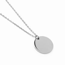 Load image into Gallery viewer, Stainless Steel Engravable Round Pendant Women's Necklace