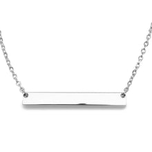 Load image into Gallery viewer, Stainless Steel Engravable Bar Pendant Women's Necklace