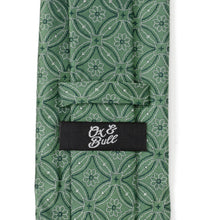 Load image into Gallery viewer, Watercress Green Tiled Men's Tie