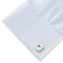 Load image into Gallery viewer, Silver Wrapped White Mother of Pearl Cufflinks