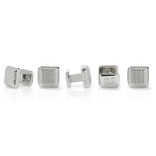 Load image into Gallery viewer, Silver Textured Square Studs