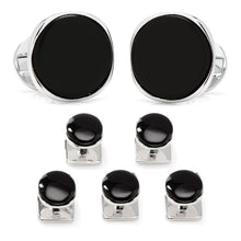 Load image into Gallery viewer, Sterling Silver Classic Formal Onyx 5-Stud Set