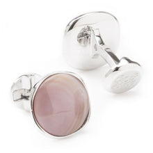Load image into Gallery viewer, Sterling Silver Classic Formal Pink Mother of Pearl Cufflink