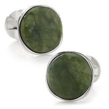 Load image into Gallery viewer, Seraphinite Stone Sterling Silver Cufflinks