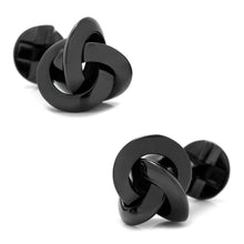 Load image into Gallery viewer, Sterling Silver Black Knot Cufflinks