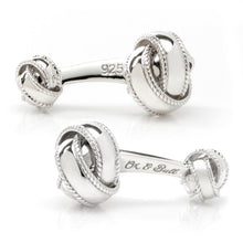 Load image into Gallery viewer, Sterling Silver Braided Knot Cufflinks