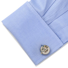 Load image into Gallery viewer, Silver Stainless Steel Kinetic Watch Movement Cufflinks