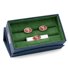 Load image into Gallery viewer, NFL San Francisco 49er's Cufflinks and Tie Bar Gift Set