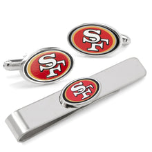 Load image into Gallery viewer, NFL San Francisco 49er's Cufflinks and Tie Bar Gift Set