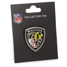 Load image into Gallery viewer, NFL Baltimore Ravens Shield Lapel Pin