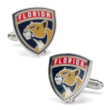Load image into Gallery viewer, NHL Florida Panthers Shield Cufflinks