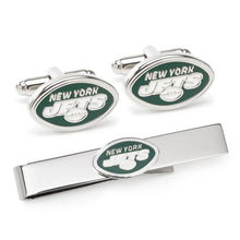 Load image into Gallery viewer, NFL New York Jets Cufflinks & Tie Bar Gift Set