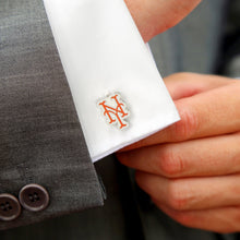 Load image into Gallery viewer, MLB New York Mets Silver Cufflinks
