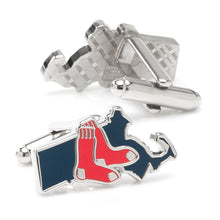 Load image into Gallery viewer, MLB Boston Red Sox State Shaped Cufflinks