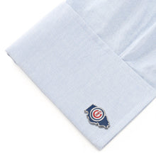 Load image into Gallery viewer, MLB Chicago Cubs State Shaped Cufflinks